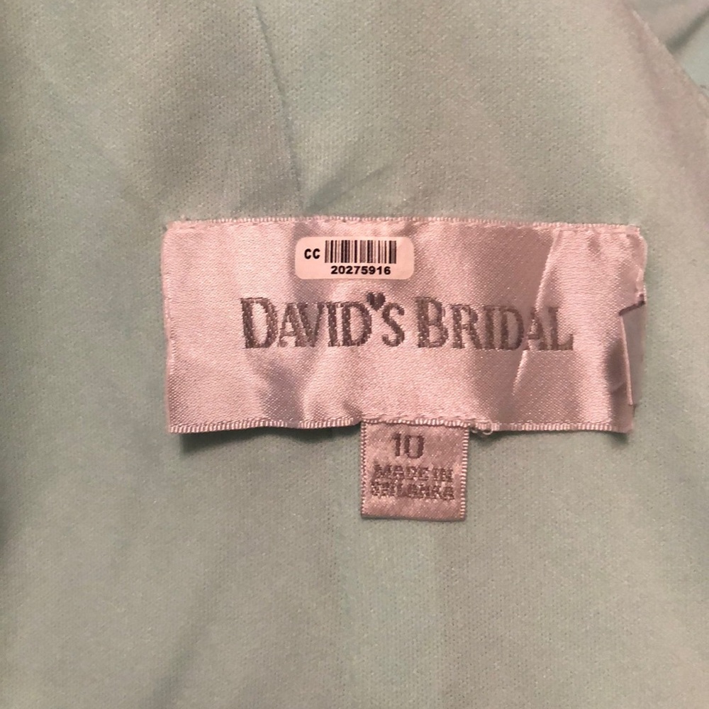 David’s Bridal Bridesmaid Dress w/ Cowl Back MINT - Picture 6 of 8